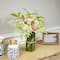 14" Pink & Green Hydrangea & Berry Floral Spring Bouquet